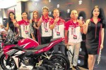 HONDA Philippines president Daiki Mihara (center) leads the launch of the Honda CBR150R.